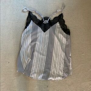 Striped Black and White Women's Top